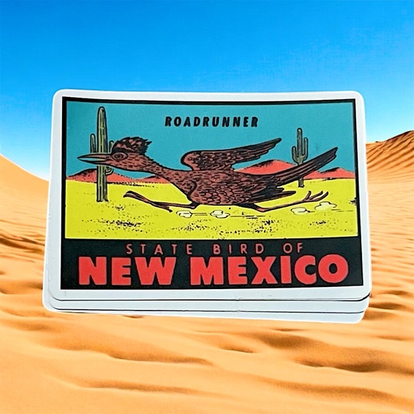 New Mexico Roadrunner Matte Finish PVC Removable Waterproof Decor Accent Sticker - Picture 1 of 10